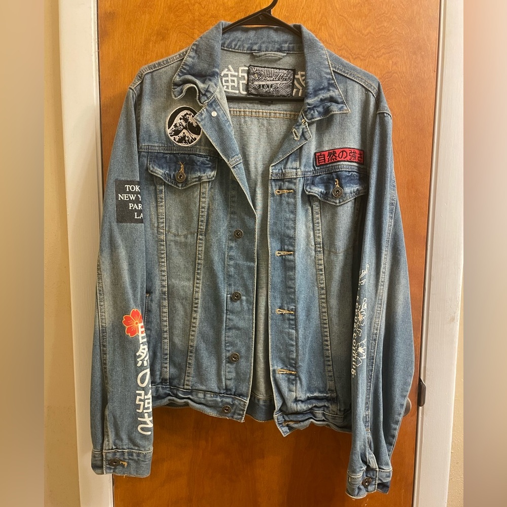 Medium VTG Brooklyn Cloth 'Survival of the Fittest' Denim Jacket